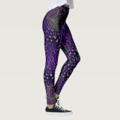 Leggings van gothische Paarse veren (Rechts)