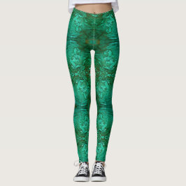 Leggings van groen hout.