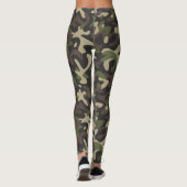 Leggings van groene/bruine Camouflage vrouwen (Achterkant)