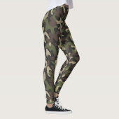 Leggings van groene/bruine Camouflage vrouwen (Rechts)