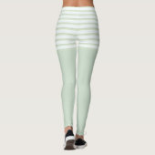Leggings van groene butterflies en stripes (Achterkant)