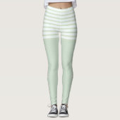 Leggings van groene butterflies en stripes (Voorkant)