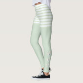 Leggings van groene butterflies en stripes (Links)