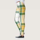 Leggings van groene en gele tartan (Links)