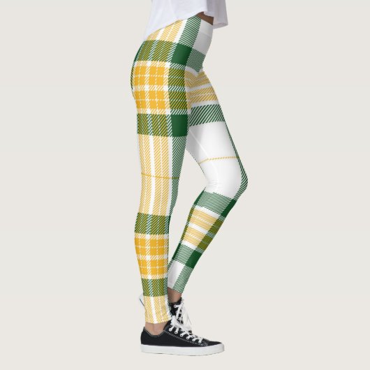 Leggings van groene en gele tartan (Rechts)