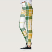 Leggings van groene en gele tartan (Links)