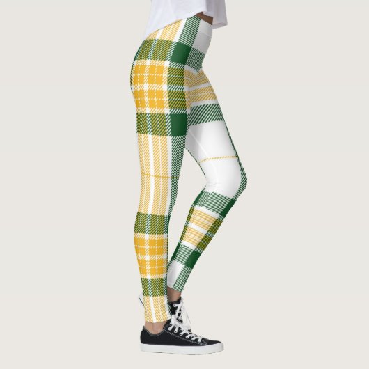 Leggings van groene en gele tartan (Rechts)