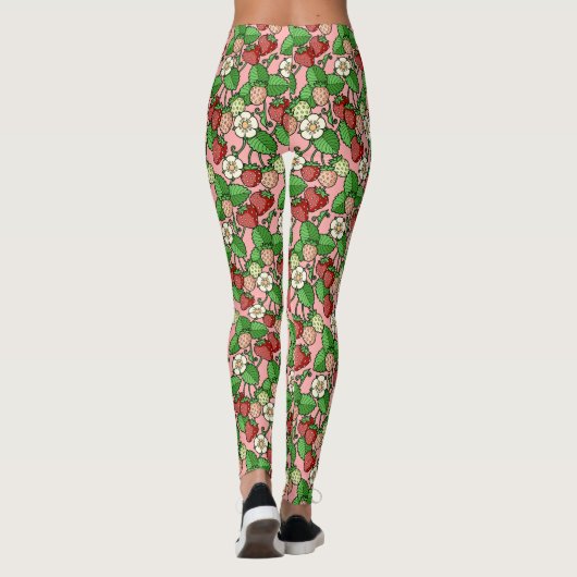 Leggings van het Aardbeienpatroon (Achterkant)