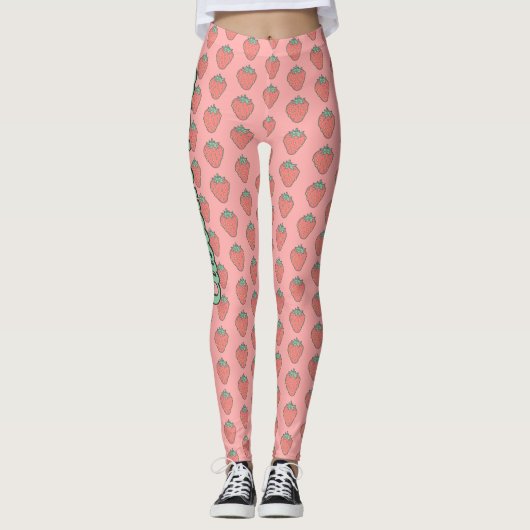 Leggings van het Aardbeienpictogram (Voorkant)