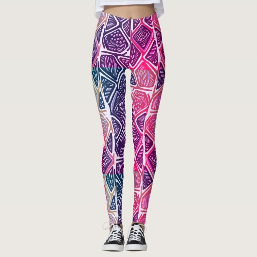 Leggings van het Afrikaanse Patroon (Voorkant)