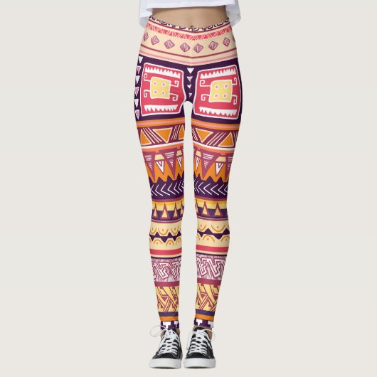 Leggings van het Afrikaanse Patroon (Voorkant)