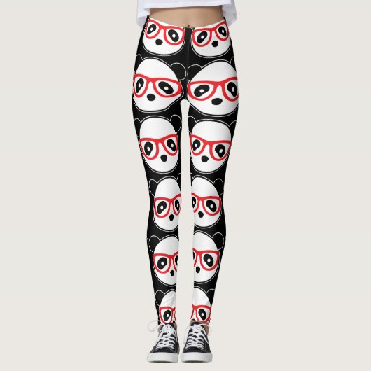 Leggings van het Beer Panda - Leggings van de Mode (Voorkant)