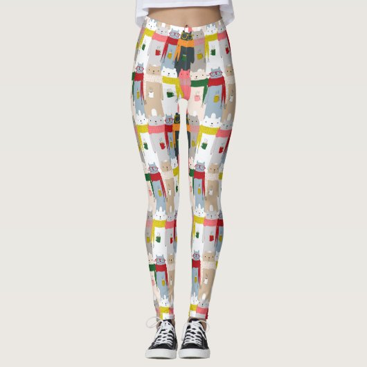 Leggings van het Beer-patroonpatroon bevestigen (Voorkant)