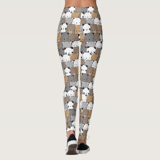 Leggings van het Beer-patroonpatroon bevestigen (Achterkant)
