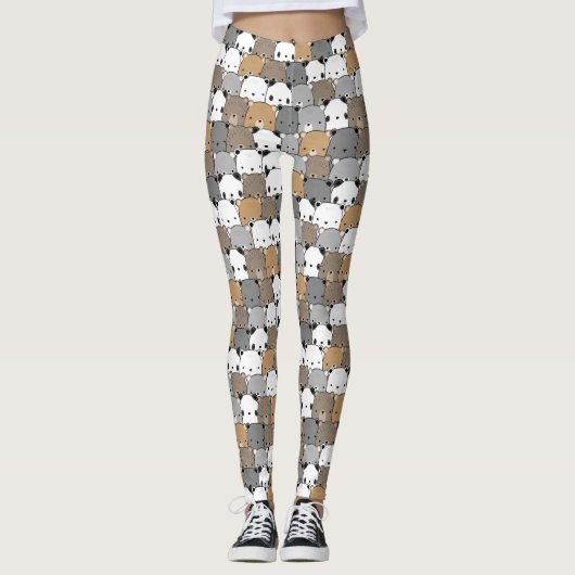 Leggings van het Beer-patroonpatroon bevestigen (Voorkant)
