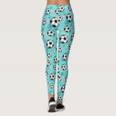 leggings van het Blauwgroen Patroon van het voetba (Achterkant)