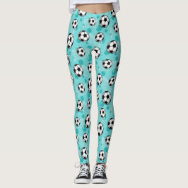 leggings van het Blauwgroen Patroon van het voetba