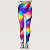 Leggings van het Bright Rainbow Checker Pattern (Voorkant)