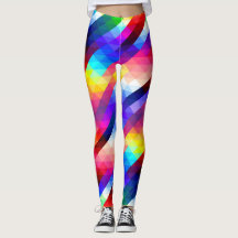 Leggings van het Bright Rainbow Checker Pattern