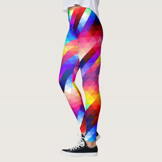 Leggings van het Bright Rainbow Checker Pattern (Links)
