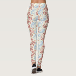 Leggings van het Crème-Blauwe Patroon van de Paisl