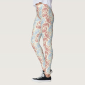 Leggings van het Crème-Blauwe Patroon van de Paisl (Links)