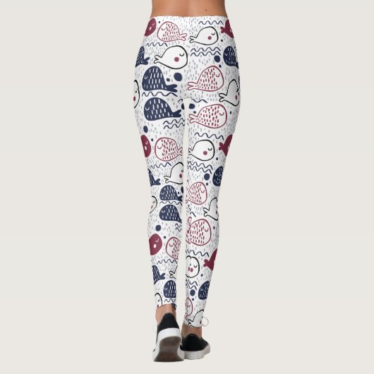 Leggings van het Cute Fish Pattern-patroon (Achterkant)