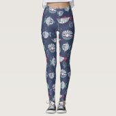 Leggings van het Cute Fish Pattern-patroon (Voorkant)