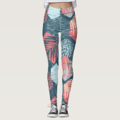 Leggings van het Cute Surf Wave Pattern (Voorkant)