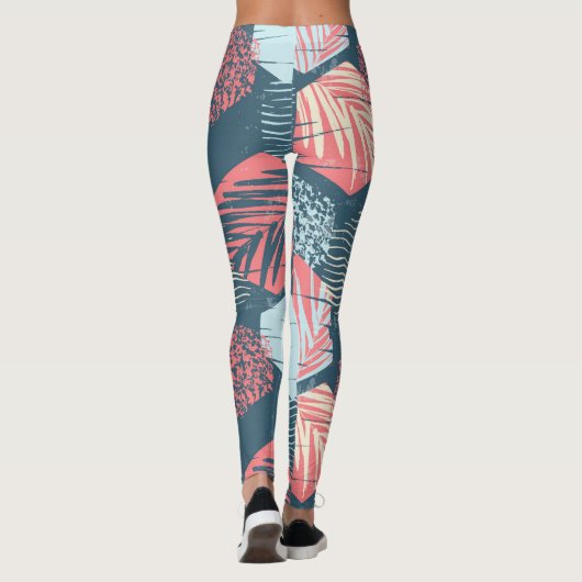 Leggings van het Cute Surf Wave Pattern (Achterkant)