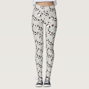 Leggings van het Dogs-patroon bevestigen