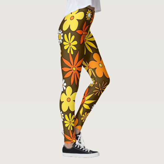leggings van het Floral Pattern-patroon van 1970-s (Rechts)