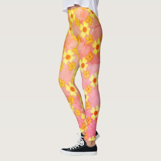 Leggings van het Girly Shoe Flower Floral Pattern (Links)