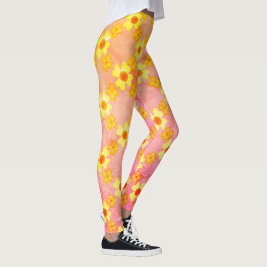 Leggings van het Girly Shoe Flower Floral Pattern (Rechts)
