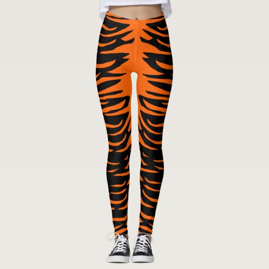Leggings van het Halloween Costume Tiger Stripes (Voorkant)