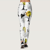 Leggings van het halloween Haunted House-patroon (Achterkant)