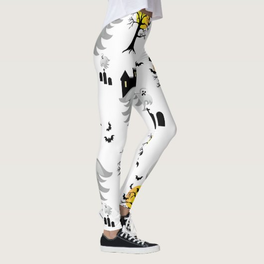 Leggings van het halloween Haunted House-patroon (Rechts)