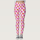 Leggings van het Hart Rood- en Roze Polka Dot Patt (Voorkant)
