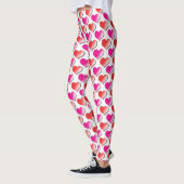 Leggings van het Hart Rood- en Roze Polka Dot Patt (Links)