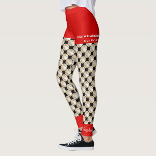 Leggings van het honkbalteam met Fake Red Shorts
