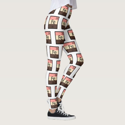 Leggings van het IJzer Fe Periodic Table Pattern (Rechts)