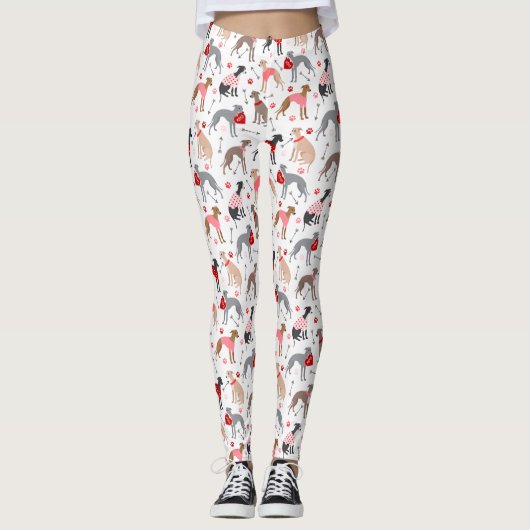 Leggings van het Italiaanse Greyhound Valentijn Pa (Voorkant)