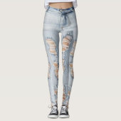 Leggings van het Jeans Patroon (Voorkant)