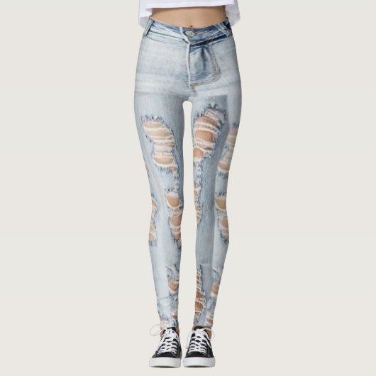 Leggings van het Jeans Patroon (Voorkant)