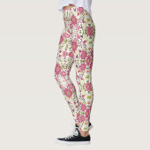 Leggings van het klassieke florvormige florale pat (Links)