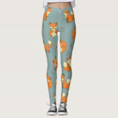 Leggings van het Kleine Fox Pattern-cute (Voorkant)