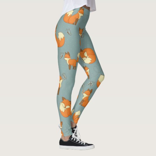 Leggings van het Kleine Fox Pattern-cute (Rechts)