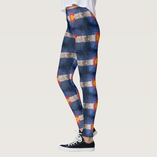 Leggings van het kleurenbaksteenpatroon (Links)
