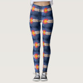 Leggings van het kleurenbaksteenpatroon (Voorkant)