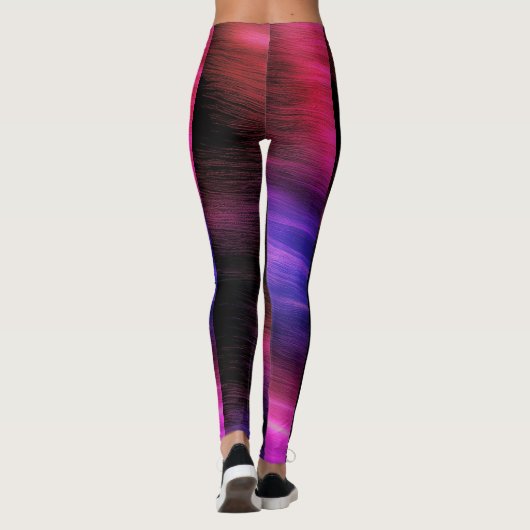 Leggings van het kleurrijke golfpatroon (Achterkant)
